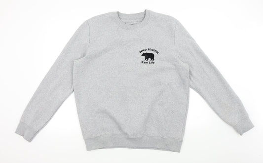 Authentic Mens Grey   Pullover Jumper Size L