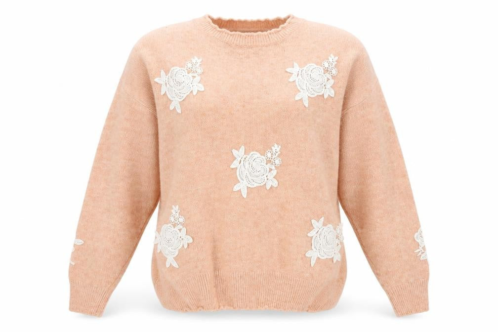 Marks & Spencer Womens Pink Floral  Pullover Jumper Size L