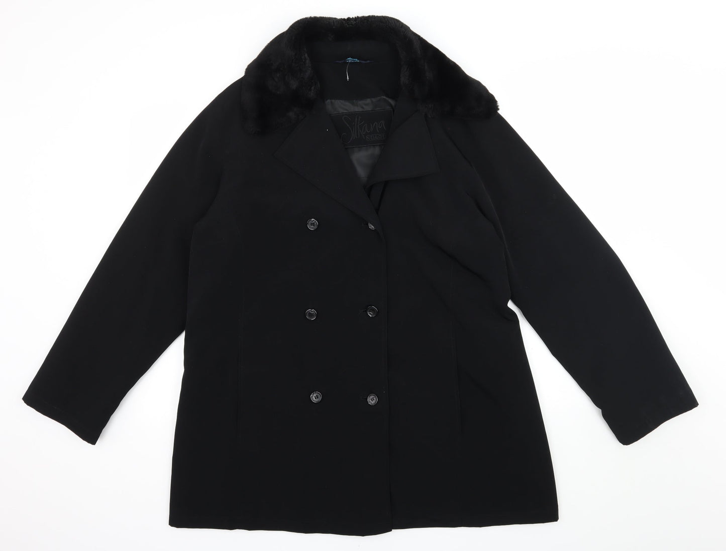 NuAge Womens Black   Jacket Coat Size 14