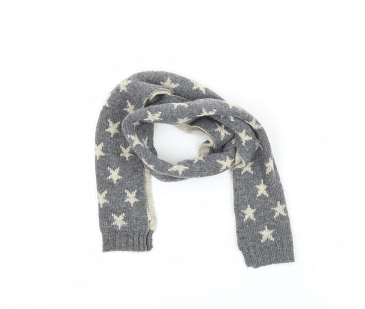 M&S Girls Grey Geometric Knit Scarf Scarves & Wraps One Size