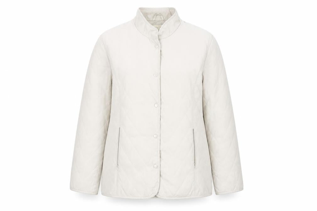 Victoria Taylor Womens Beige   Quilted Jacket Size 12