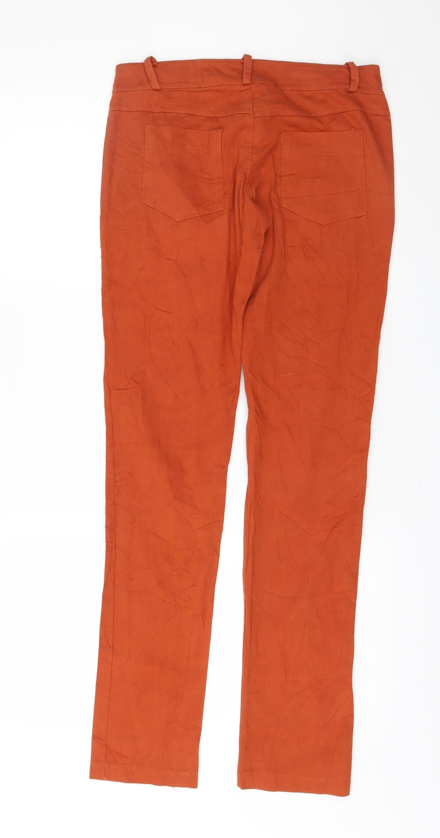 Preworn Womens Orange  Denim Jegging Jeans Size S L31 in