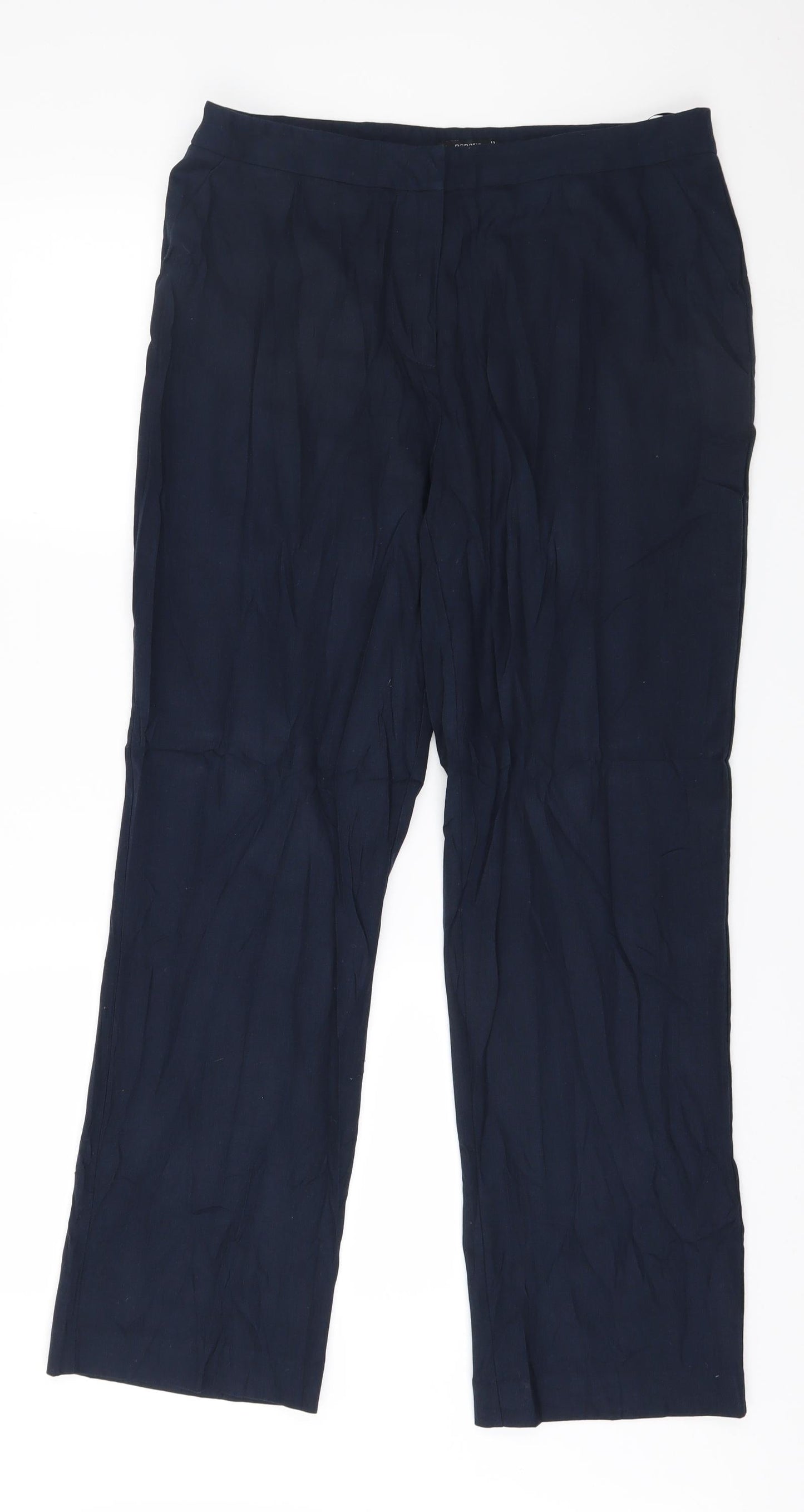 Papaya Womens Blue   Trousers  Size 12 L29 in