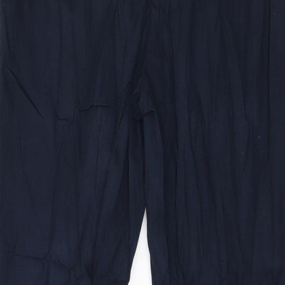 Brand and care label for Papaya women’s blue trousers, size UK 12, 29-inch leg