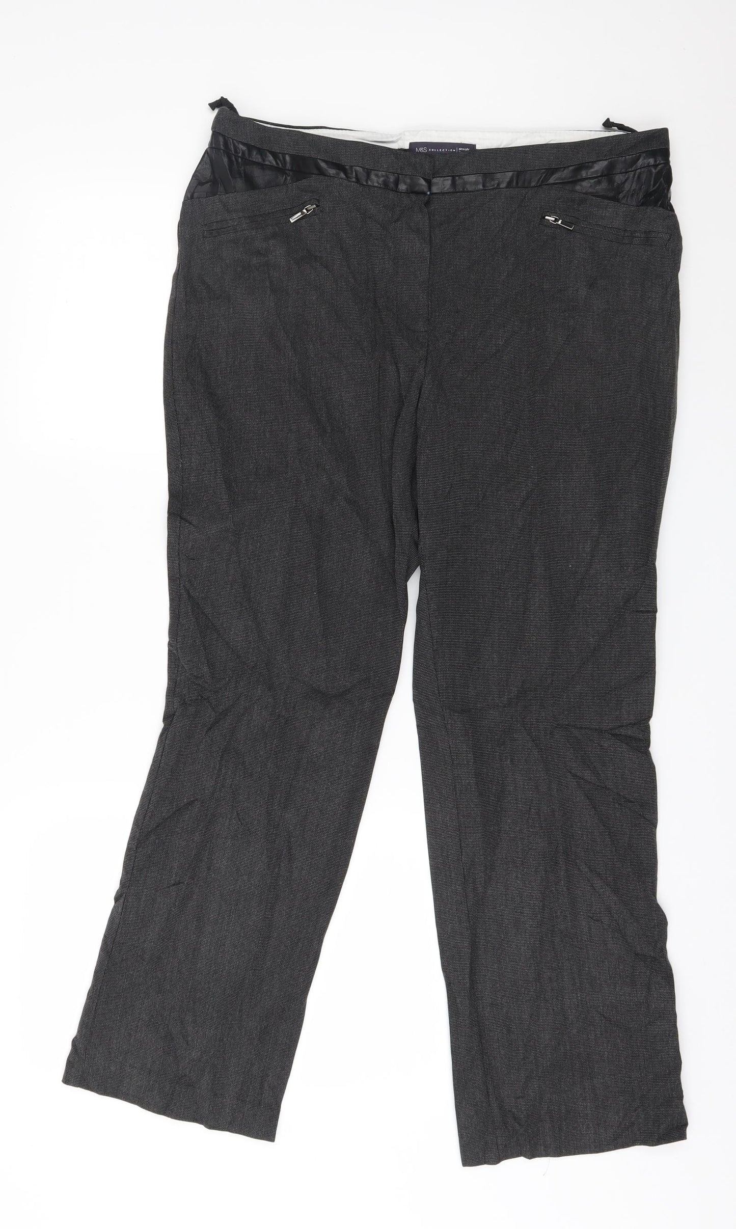 Marks and Spencer Womens Grey   Rain Trousers Trousers Size 14 L28 in
