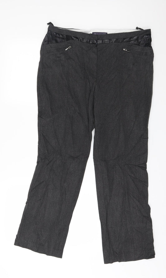 Marks and Spencer Womens Grey   Rain Trousers Trousers Size 14 L28 in