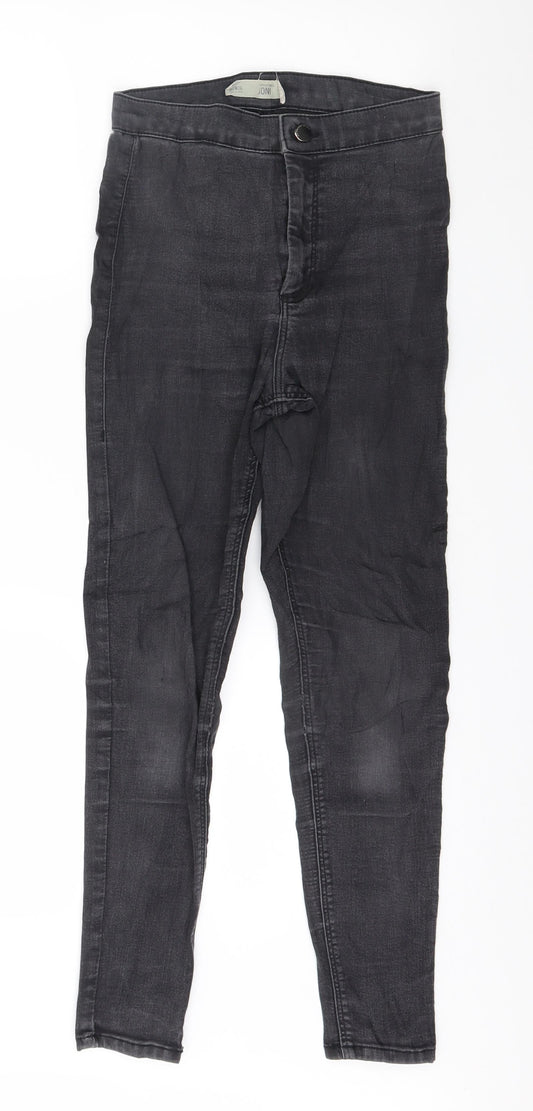 Topshop Womens Grey  Denim Skinny Jeans Size 28 in L30 in