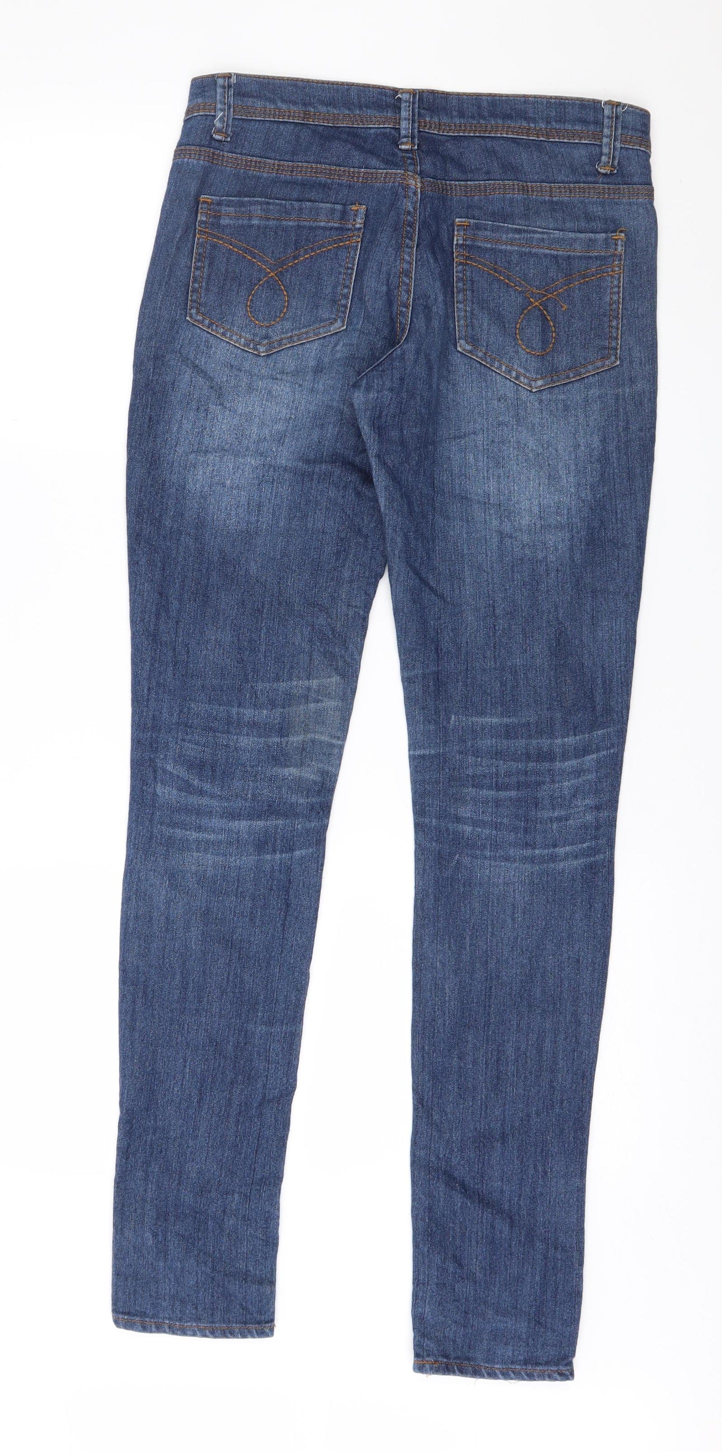 Denim & Co. Womens Blue  Denim Skinny Jeans Size 8 L31 in
