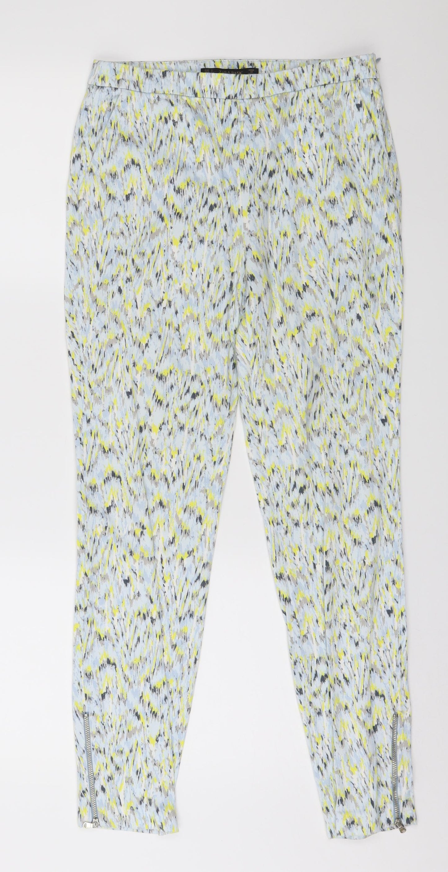Zara Womens Multicoloured Geometric  Trousers  Size S L27 in