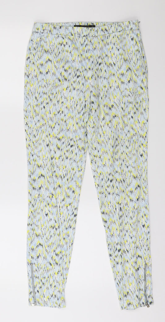 Zara Womens Multicoloured Geometric  Trousers  Size S L27 in