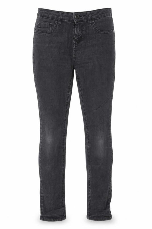 Front view of Denim & Co. women’s grey denim skinny jeans, size UK 8, 30-inch leg