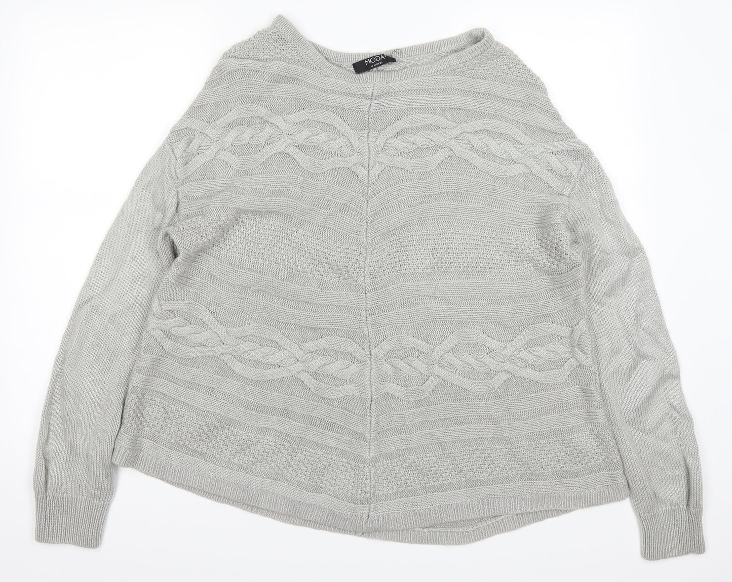 George Womens Grey  Knit Pullover Jumper Size 12
