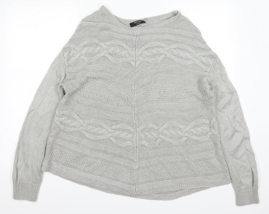 George Womens Grey  Knit Pullover Jumper Size 12