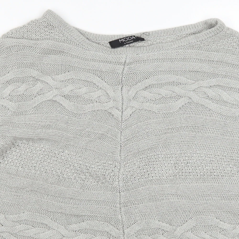 George Womens Grey  Knit Pullover Jumper Size 12