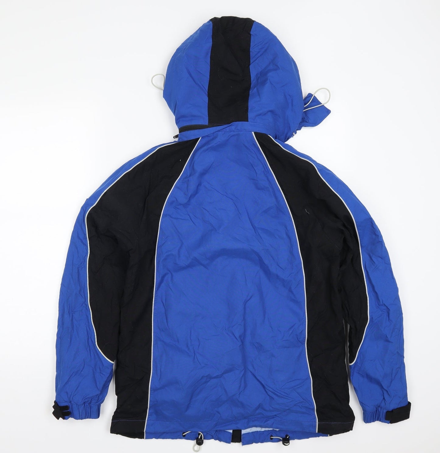 Maine Womens Blue Striped  Jacket Coat Size 12