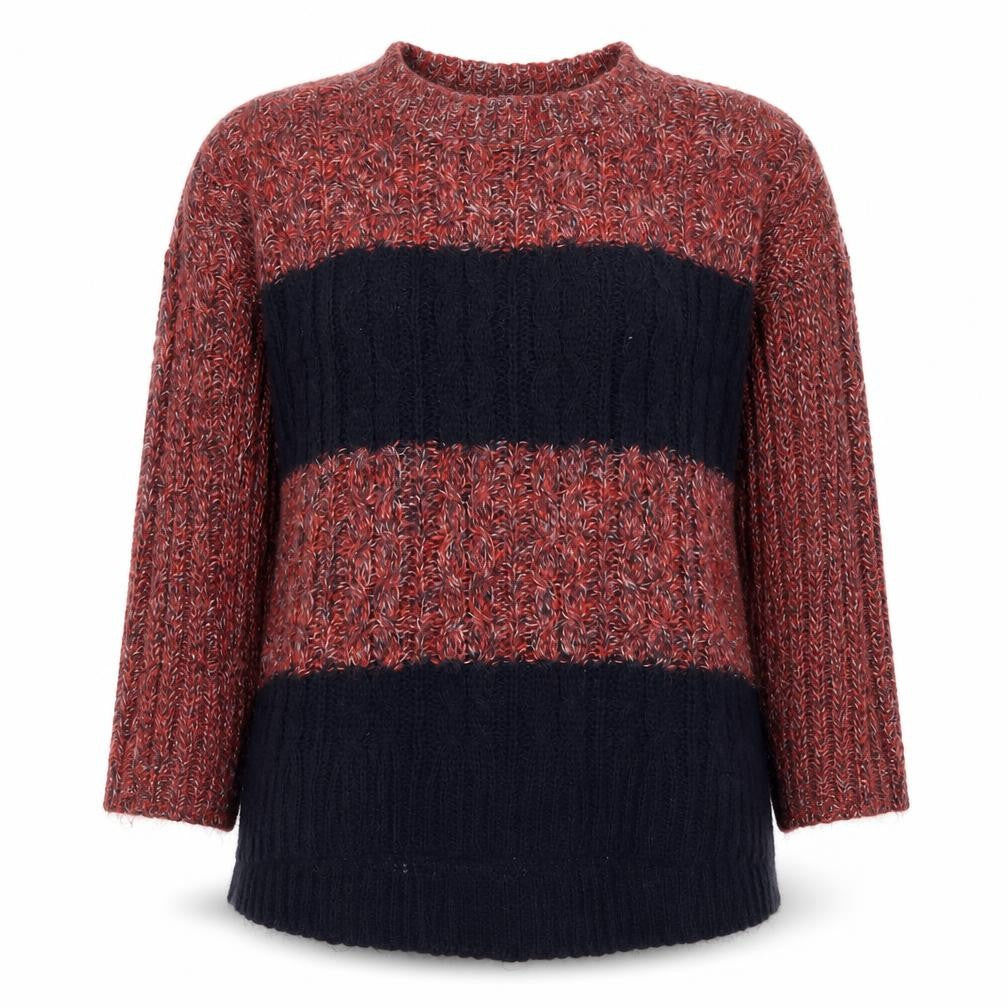 Marks & Spencer Womens Red Striped  Pullover Jumper Size 8