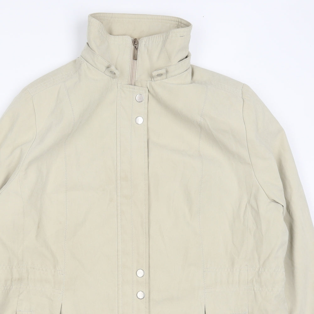 Preworn Womens Beige   Pea Coat Coat Size L