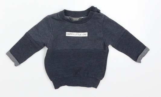 Primark Boys Blue   Basic T-Shirt Size 3-6 Months  - Happy Little One
