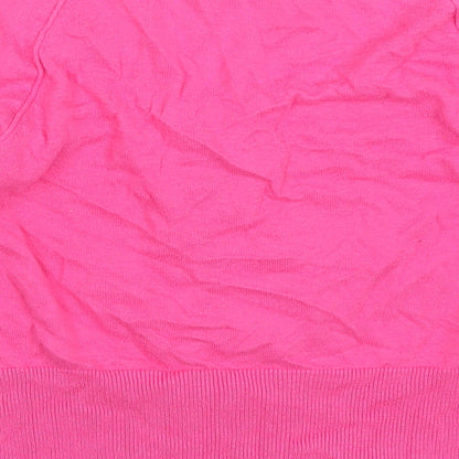 Brand and care label for Red Herring women’s pink cardigan jumper, size UK 10
