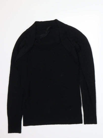 Additional front view of Evie women’s black jumper, size UK 6