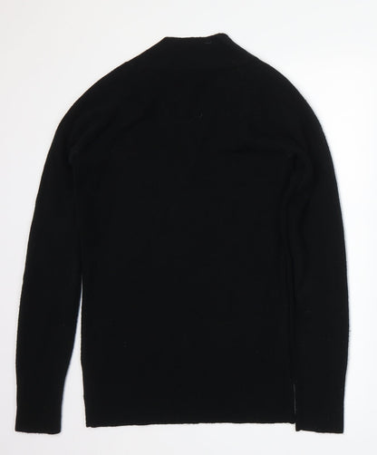 Back view of Evie women’s black jumper, size UK 6