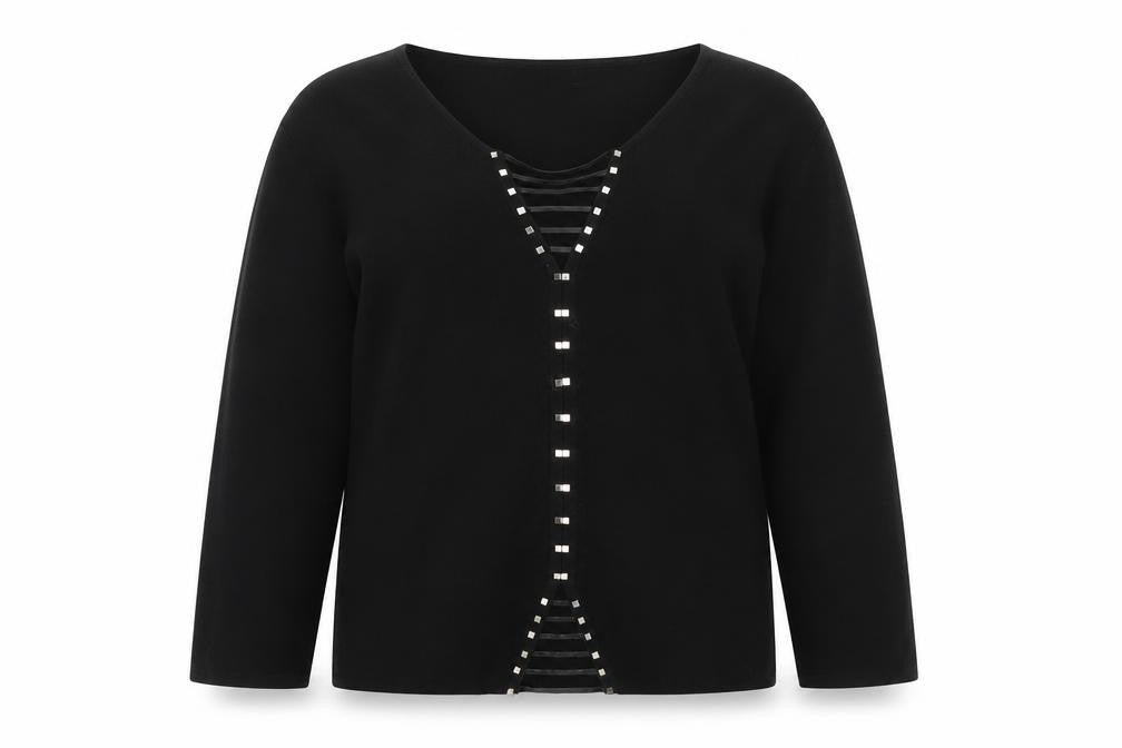 Roman Womens Black   Pullover Jumper Size S