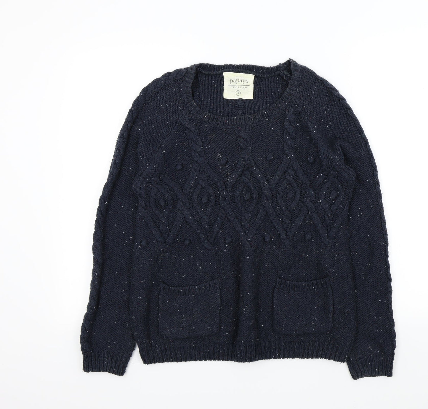 Papaya Womens Blue   Pullover Jumper Size 8
