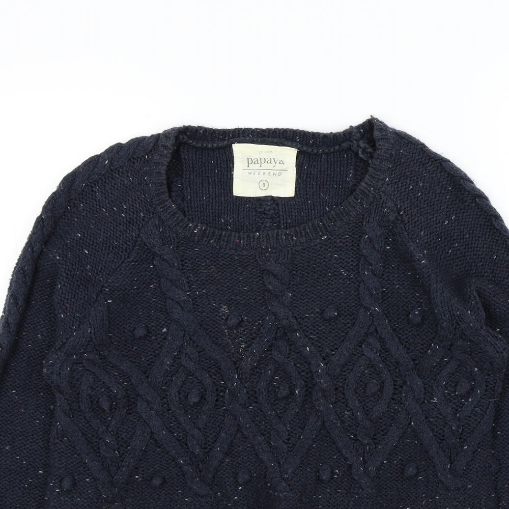 Papaya Womens Blue   Pullover Jumper Size 8