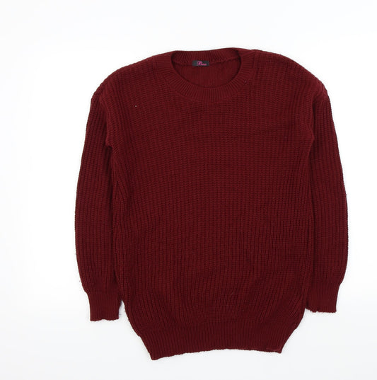 Bina Womens Red   Pullover Jumper Size M