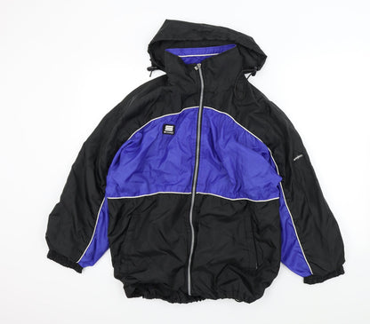 Additional front view of stanino boys’ black colourblock anorak jacket, size S