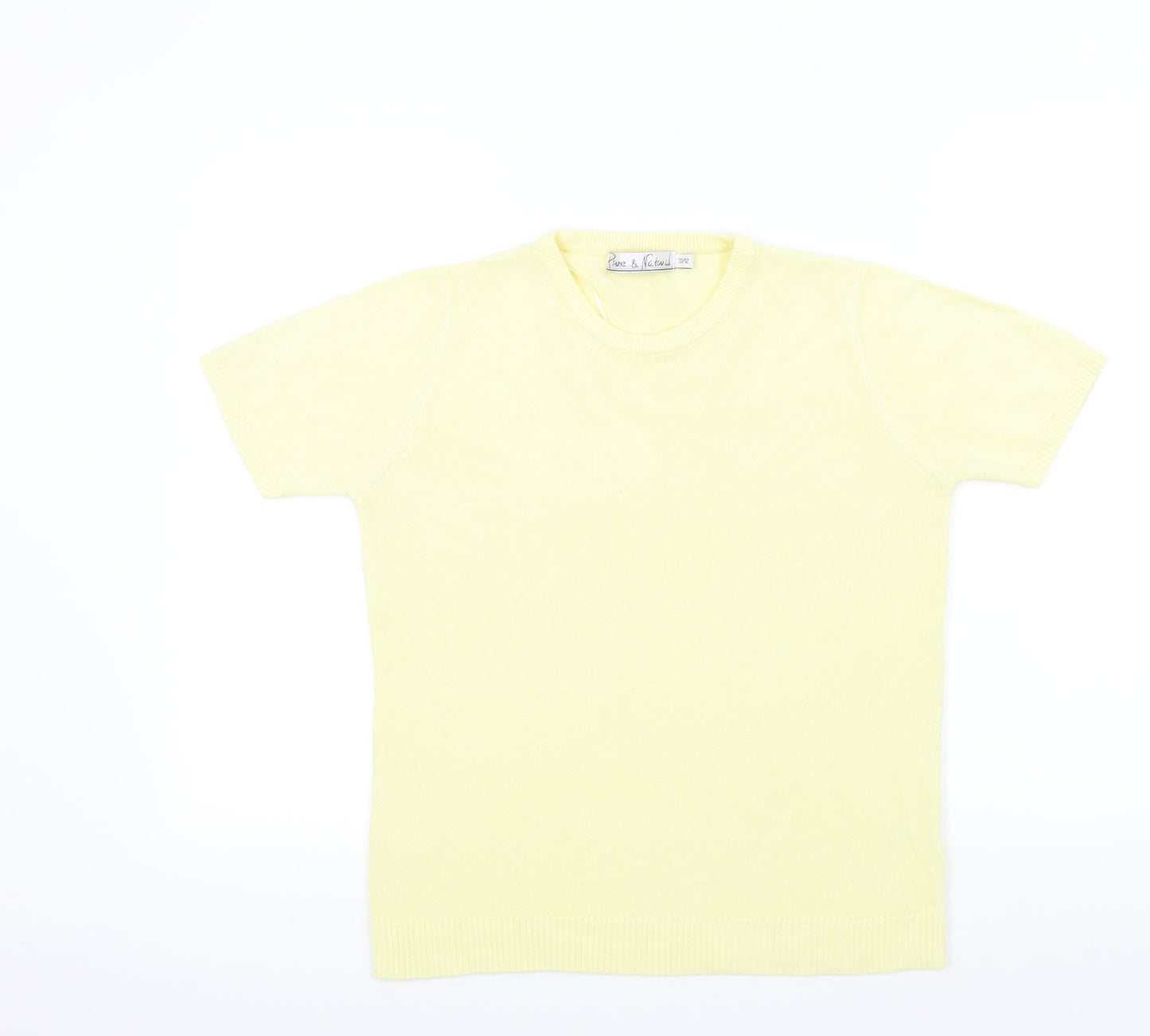 Pure & Natural Womens Yellow   Pullover Jumper Size 10