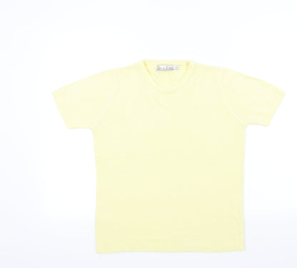 Preloved Pure & Natural Womens Yellow   Pullover Jumper Size 10 - Front