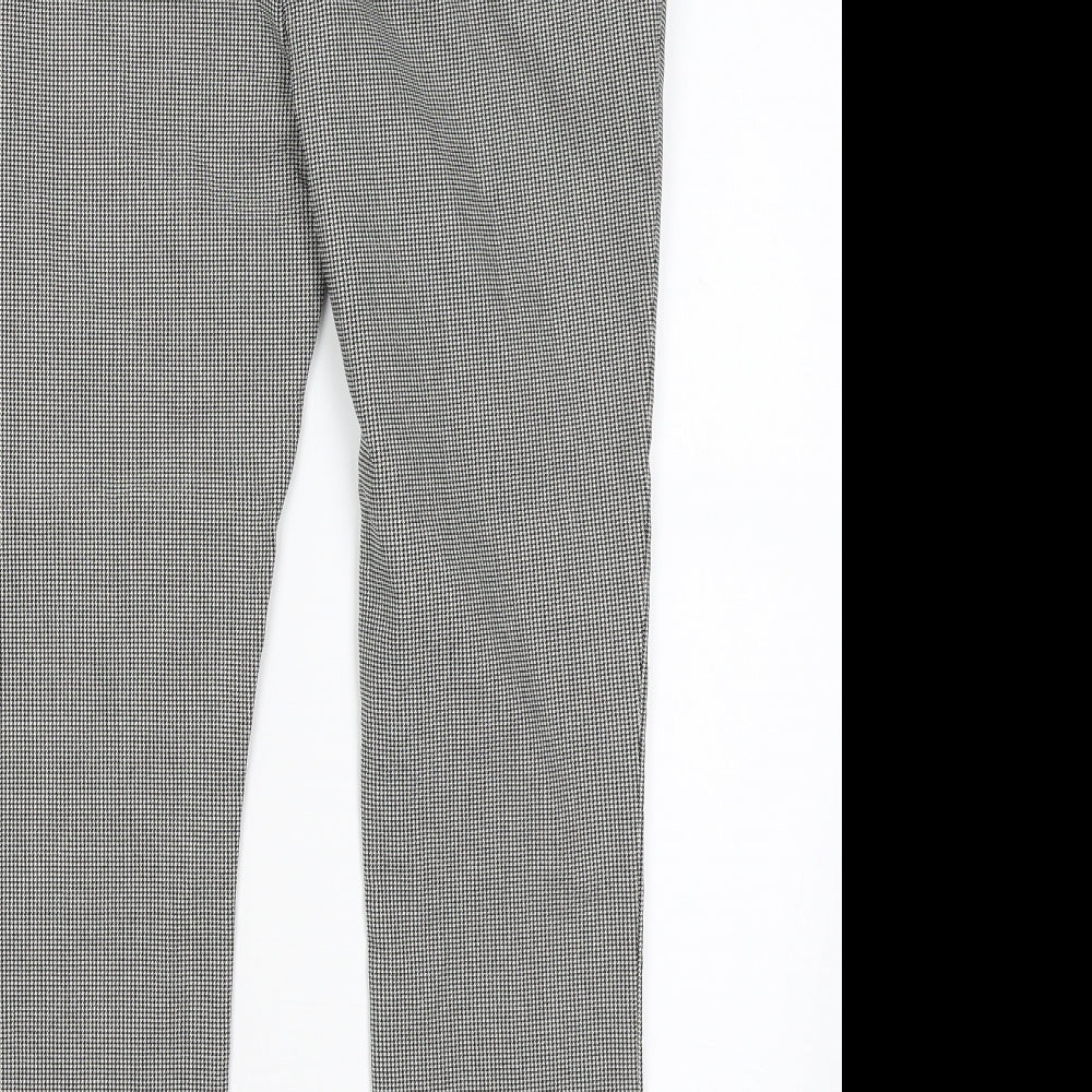 TU Womens Green Houndstooth  Trousers  Size 16 L27 in