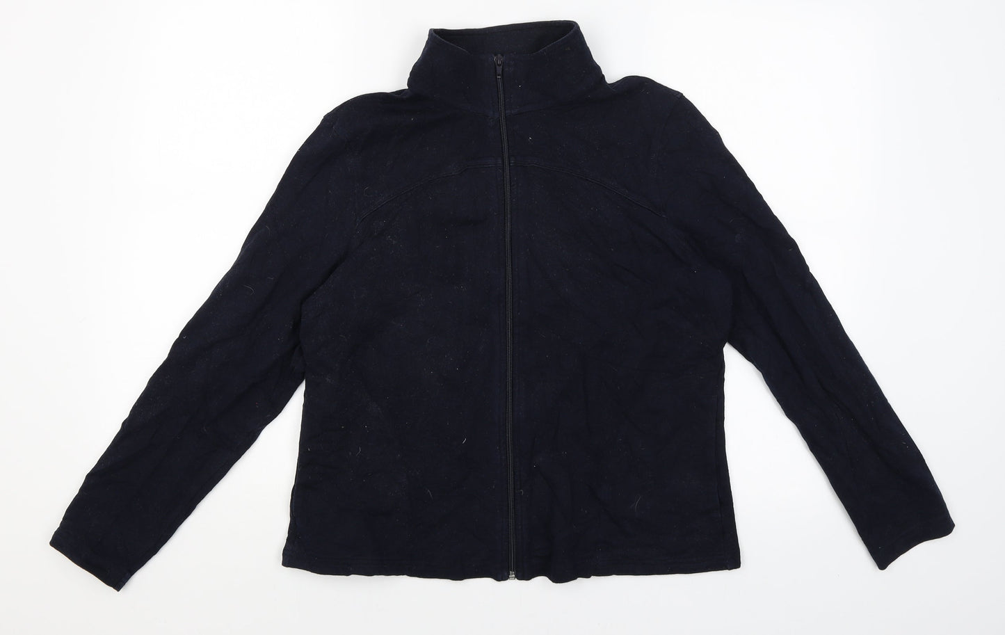 M&S Womens Blue   Full Zip Jumper Size 16