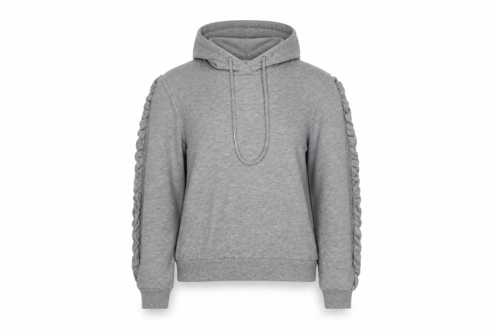 Select Womens Grey   Pullover Hoodie Size S  - Cropped