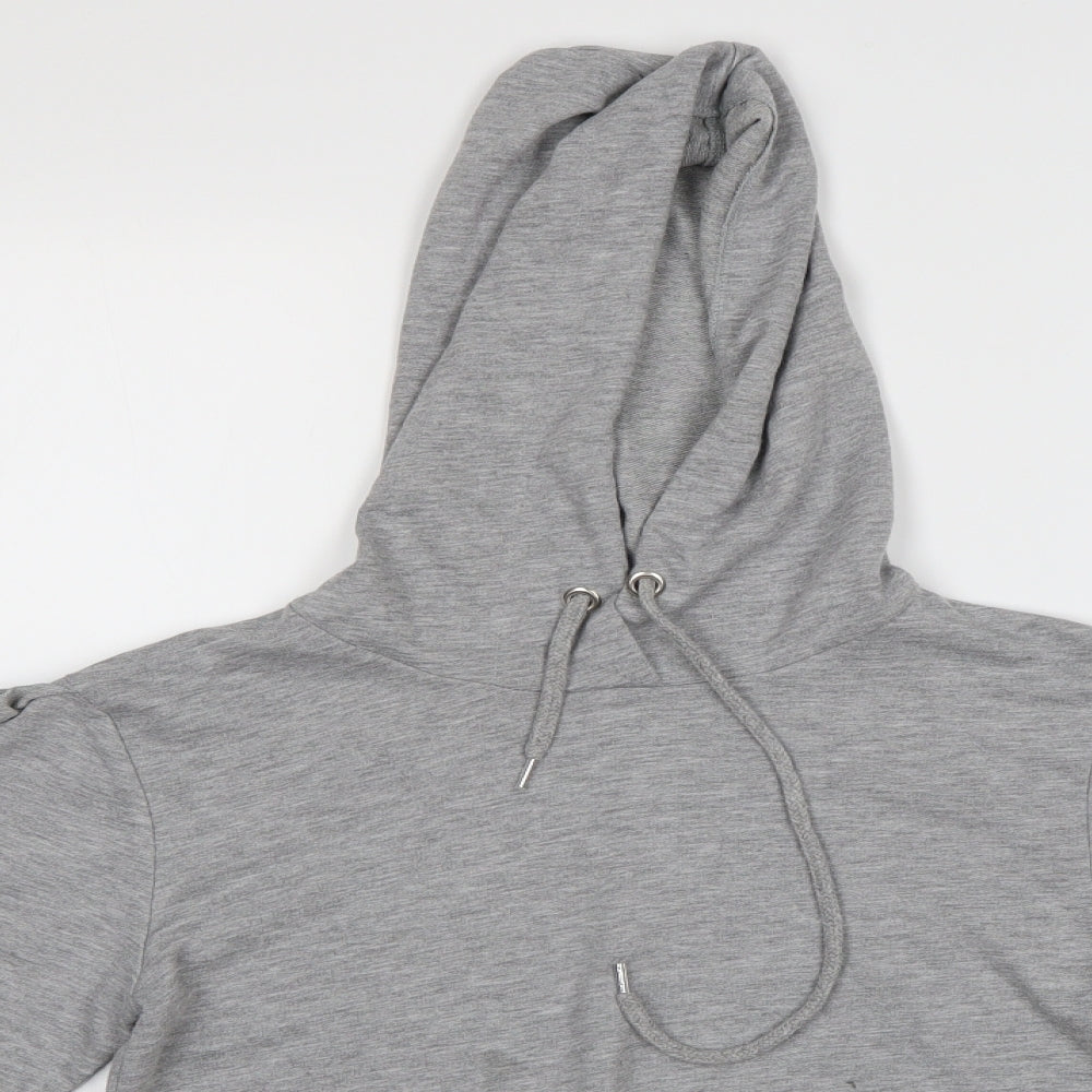 Select Womens Grey   Pullover Hoodie Size S  - Cropped