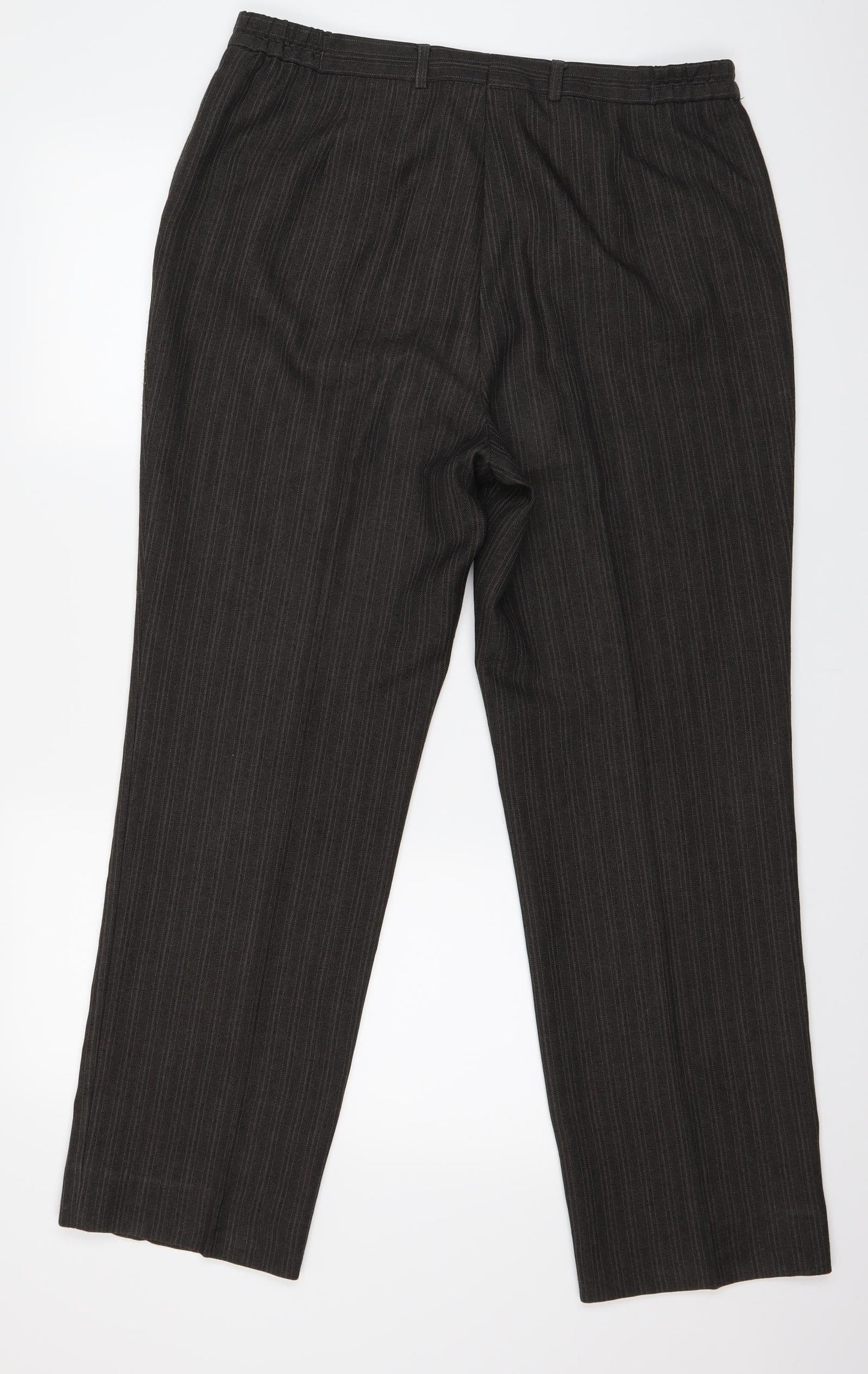 brandtex Womens Brown Striped  Trousers  Size 18 L28.5 in