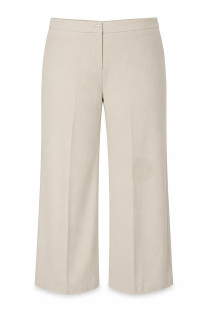 Front view of Alexara women’s beige trousers, size UK 18, 31-inch leg