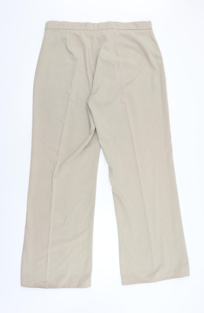 Back view of Alexara women’s beige trousers, size UK 18, 31-inch leg