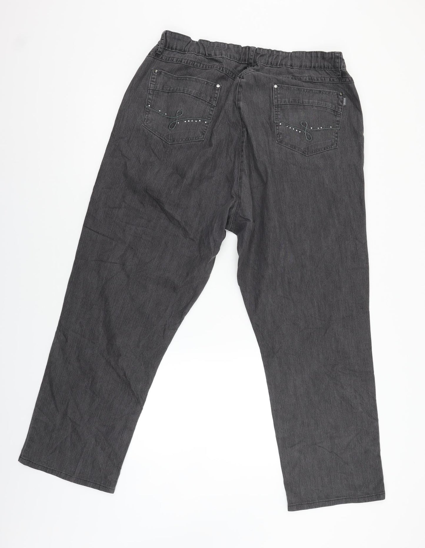 Gina Womens Black  Denim Straight Jeans Size 32 L27 in