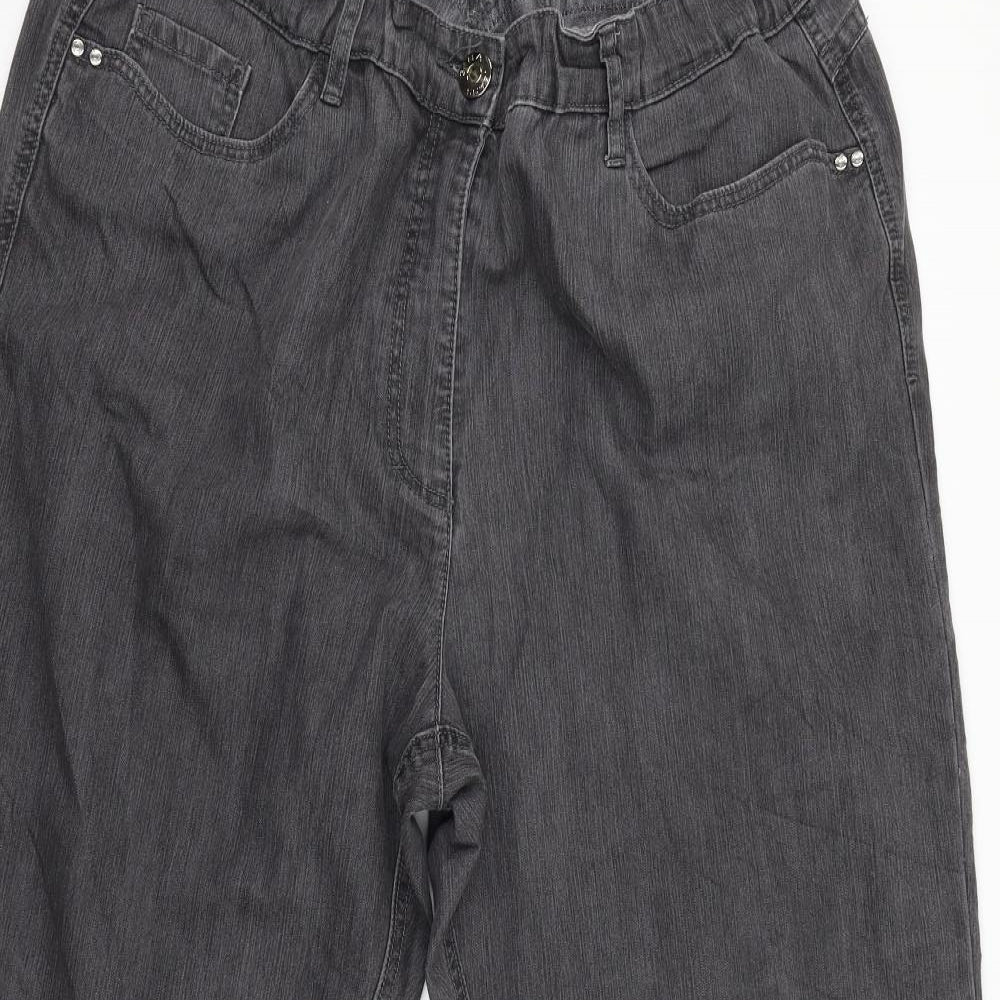 Gina Womens Black  Denim Straight Jeans Size 32 L27 in