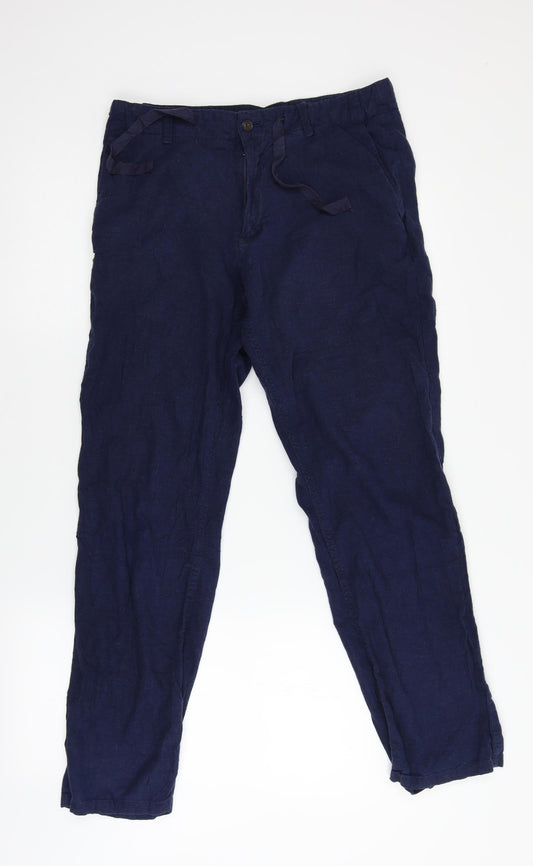 Next Tailoring Womens Blue   Trousers  Size 30 L29 in