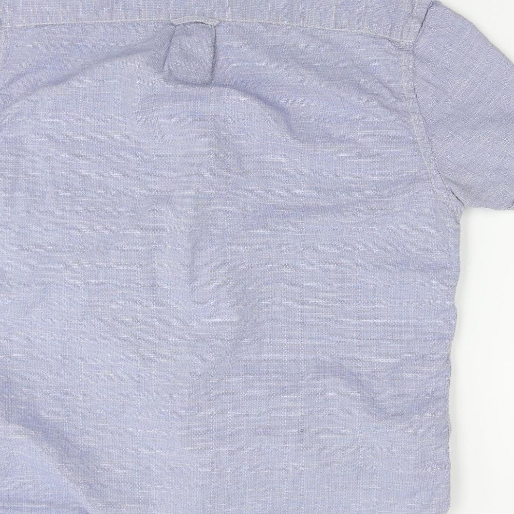 Regular Mens Blue    Button-Up Size S