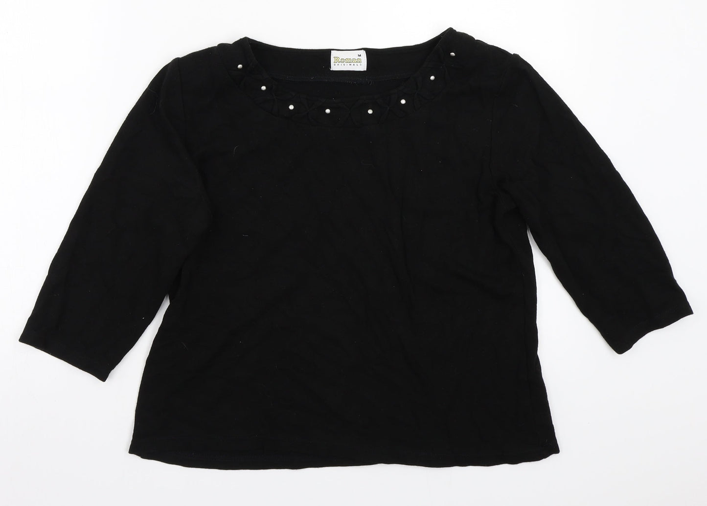 Roman Womens Black   Pullover Jumper Size M