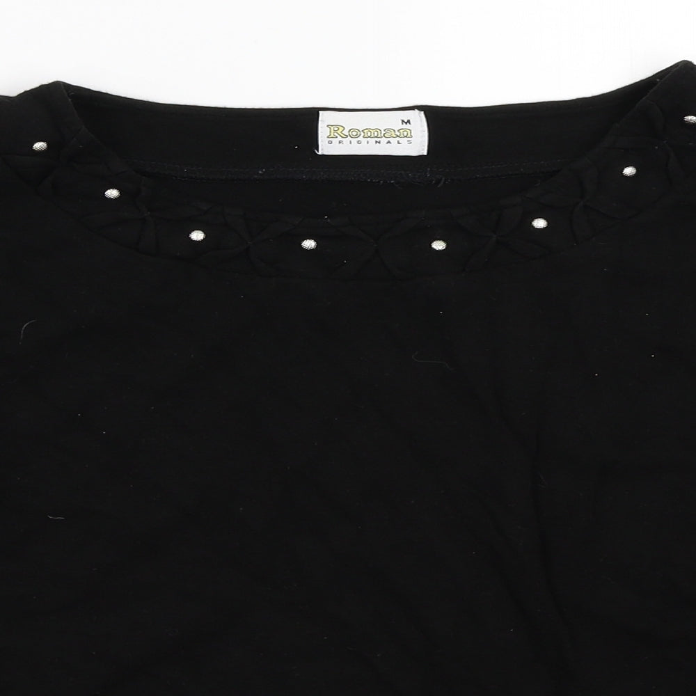 Roman Womens Black   Pullover Jumper Size M