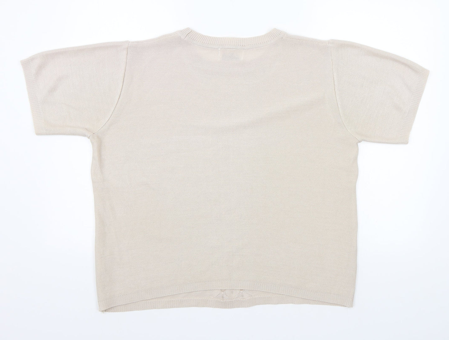 Afibel Womens Beige   Basic T-Shirt Size L