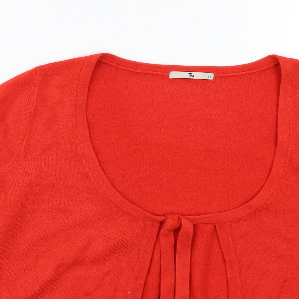 TU Womens Red   Cardigan Jumper Size 12