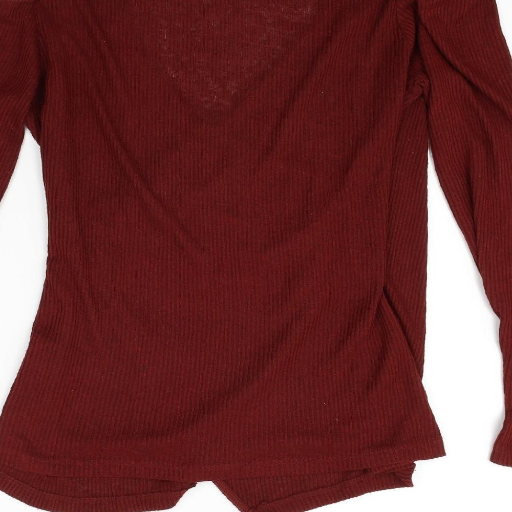 Koton Womens Red   Basic Blouse Size L