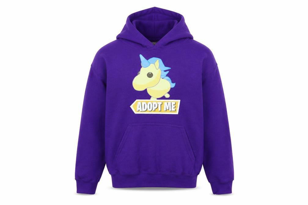 Gilden Girls Purple Houndstooth  Pullover Hoodie Size M
