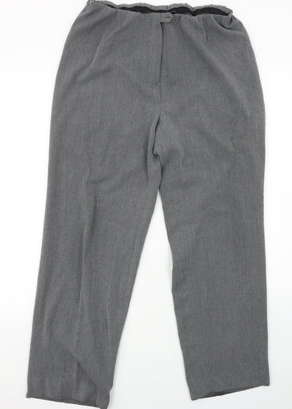 Additional front view of Paul Seperates women’s grey trousers, size UK 14